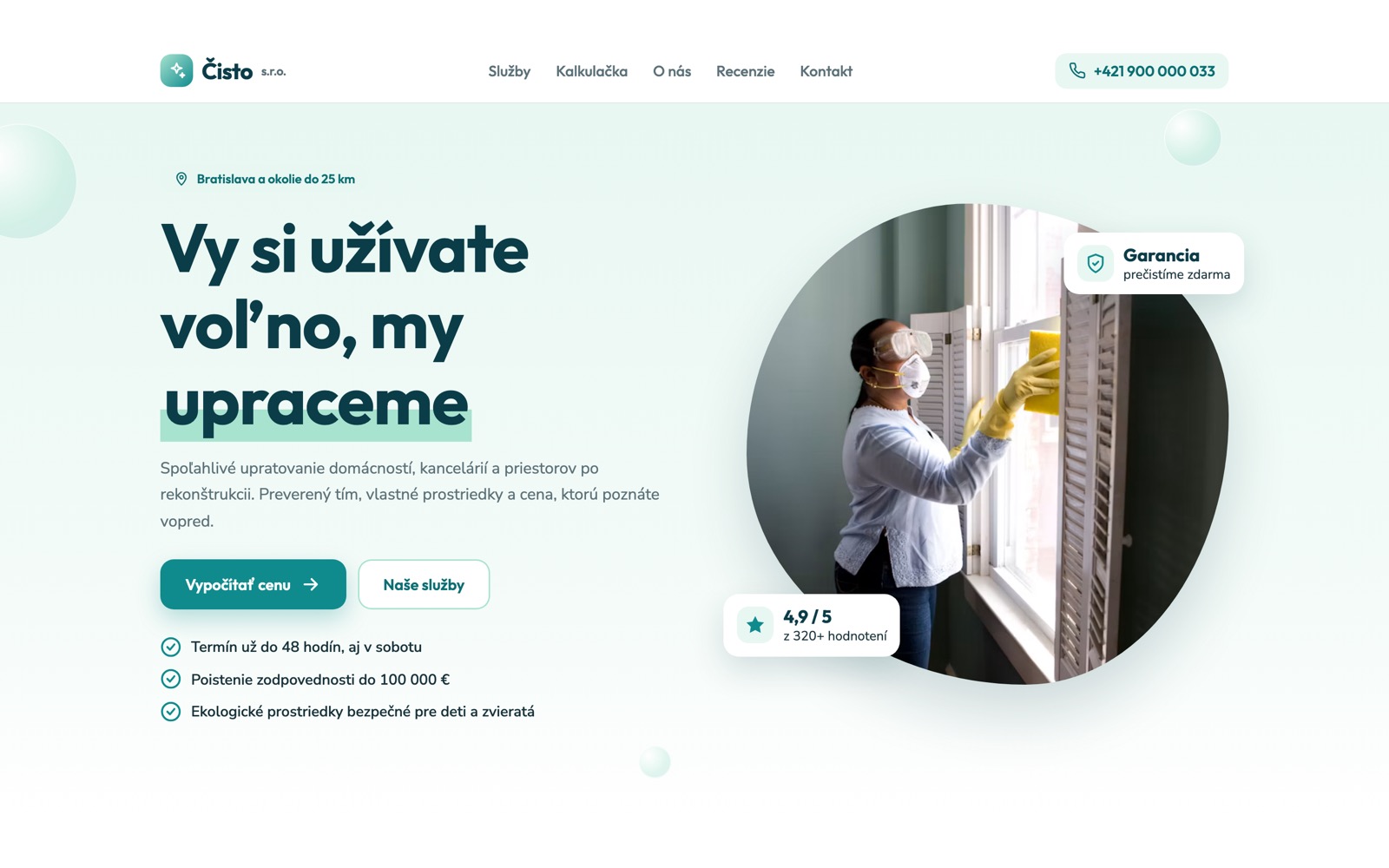 Cleaning company website